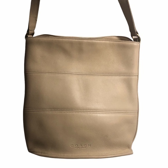 Coach vintage cream leather 9083 bucket tote bag - Picture 1 of 15